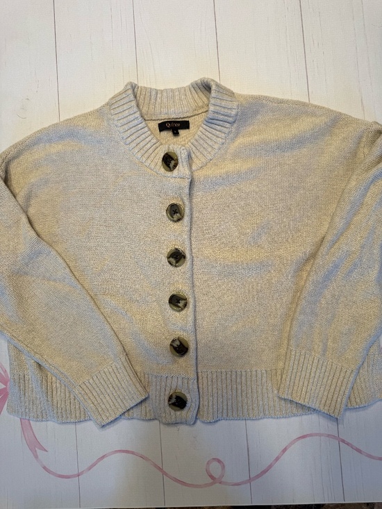 Quince Sweaters - Quince 100% Organic Cotton Cropped Cardigan Size S